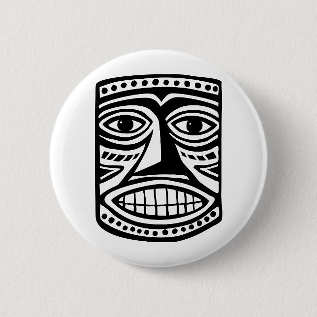 Tiki Toby 6 Cm Round Badge (Front)