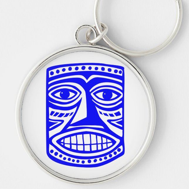 Tiki Toby - Blue Key Ring (Front)