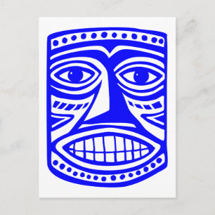 Tiki Toby - Blue Postcard