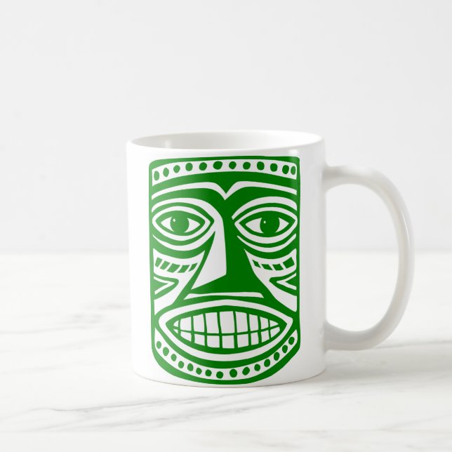 Tiki Toby - Green Coffee Mug (Right)
