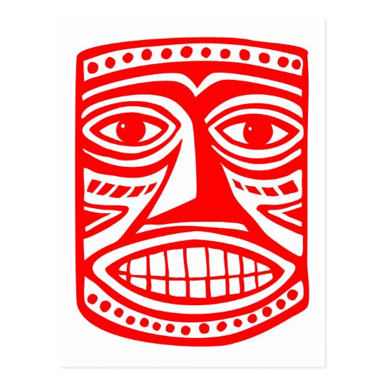 Tiki Toby - Red Postcard