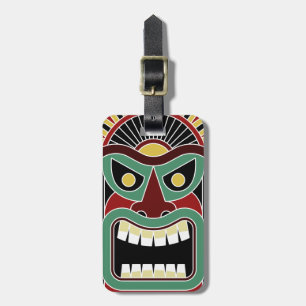 Tiki Totem custom text luggage tag 3