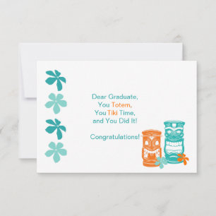 Tiki Totem Graduation Greeting Card