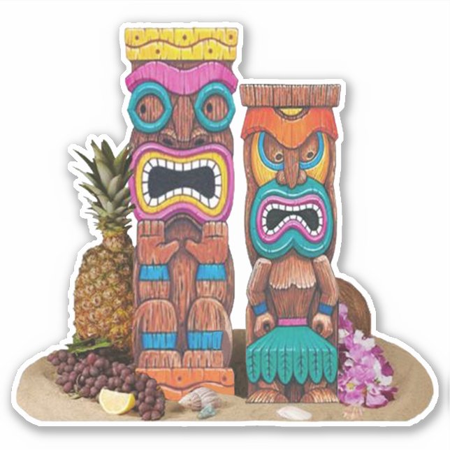 Tiki Totems Sticker (Front)