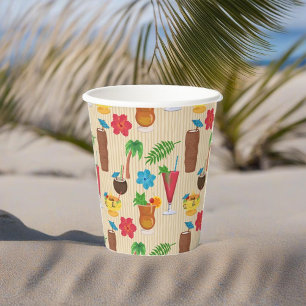 Tiki Tropical Cocktails Paper Cups