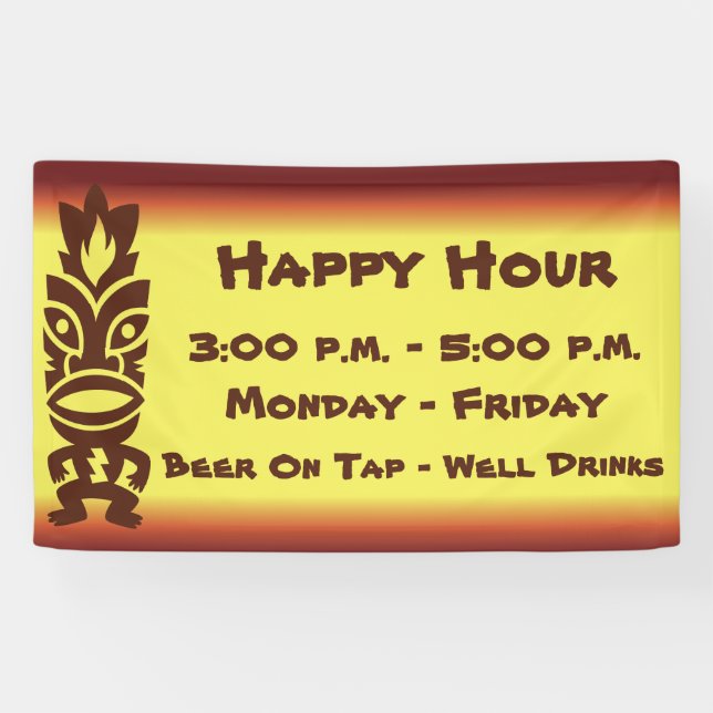 Tiki Tropical Hawaiian Theme Banner (Horizontal)