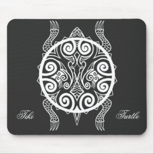 Tiki Turtle Tattoo Mouse Mat