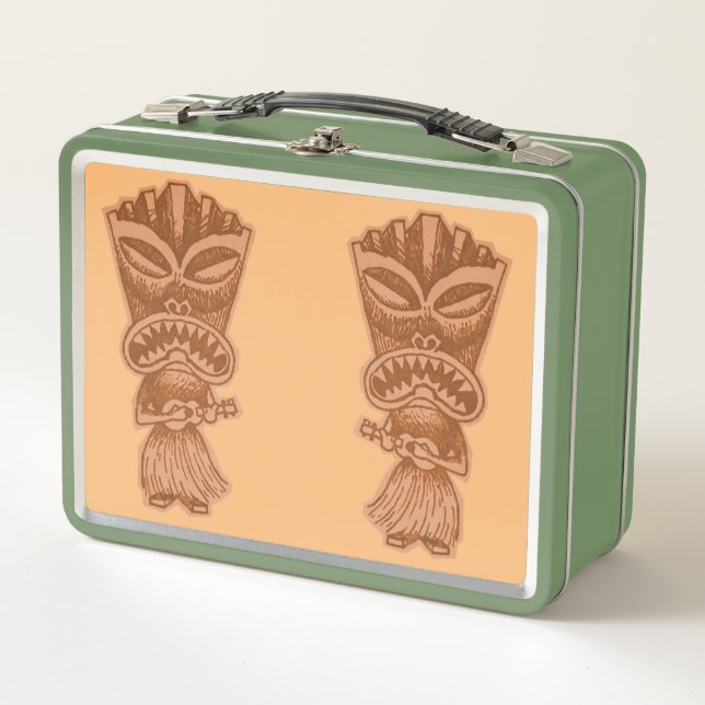 Tiki Ukulele Metal Lunch Box (Front)