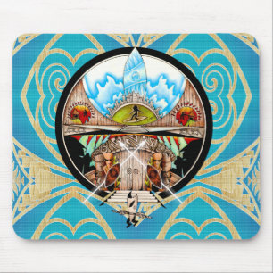 Tiki Village Mouse Mat