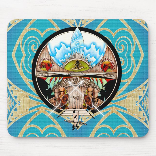 Tiki Village Mouse Mat (Front)