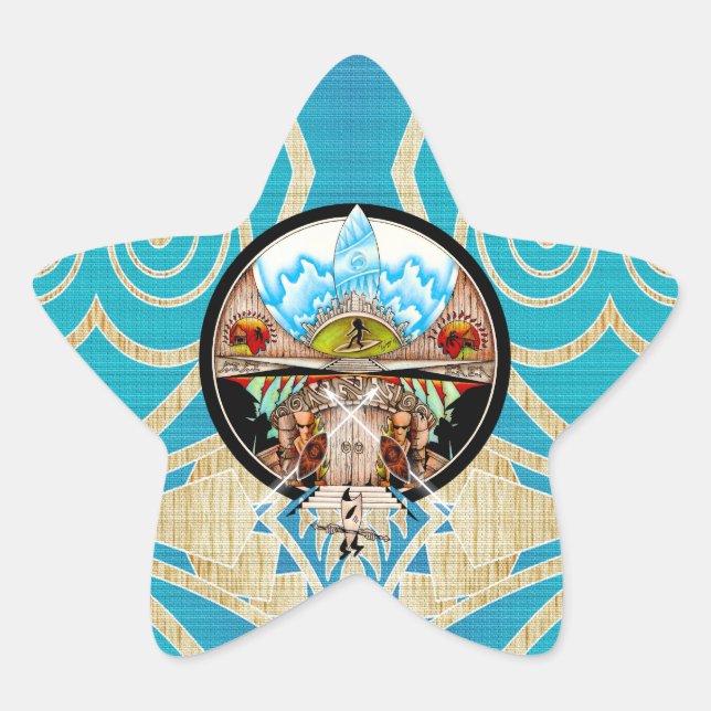 Tiki Village Star Sticker (Front)
