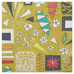 tiki yellow fabric