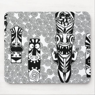 tikifacespolynesiann mouse mat