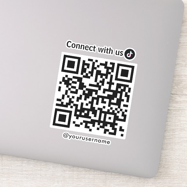 Tiktok Connect With Us Qr Code White (Detail)