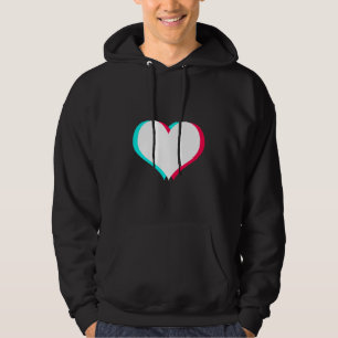 Tiktok Heart   Tik Tok Heart Black Hoodie