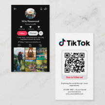 Tiktok Profile Photo Grid Follow Me QR code