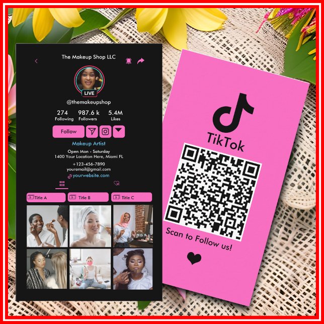 TikTok Scan To Connect QR Code Business Card (Creator Uploaded)