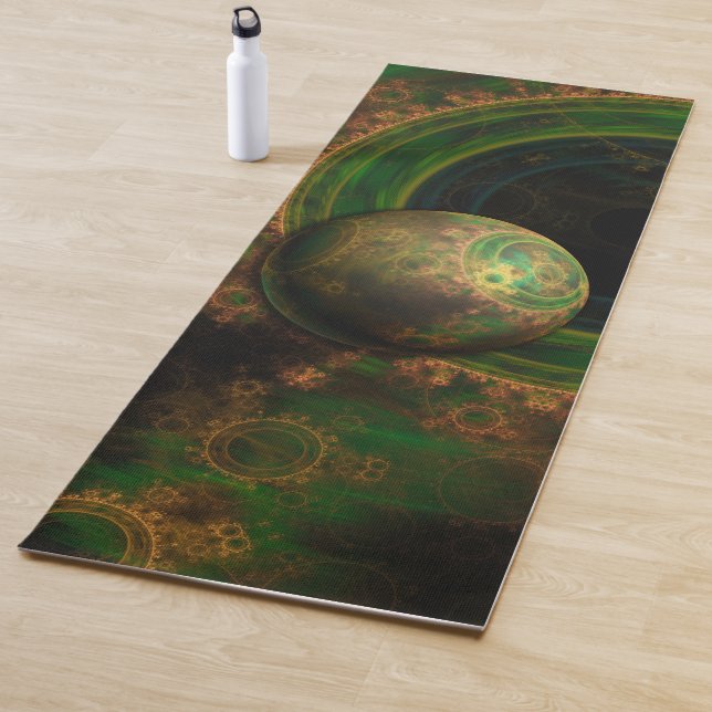 TikTok's 4-Dimensional Steampunk Time Contraption Yoga Mat (In Situ)
