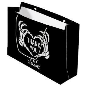 Til Death Black Wedding Thank You Large Gift Bag