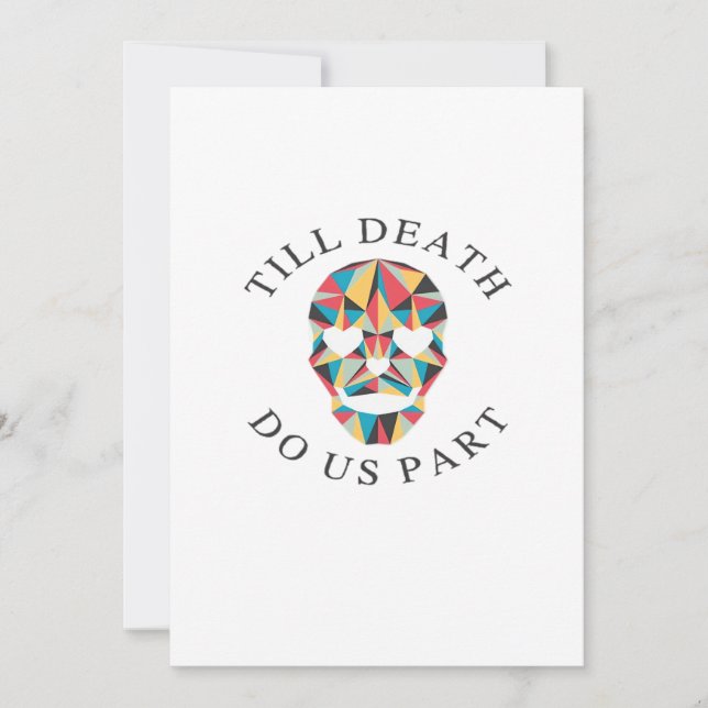 Til Death Do Us Funny & Classic Halloween Holiday Card (Front)