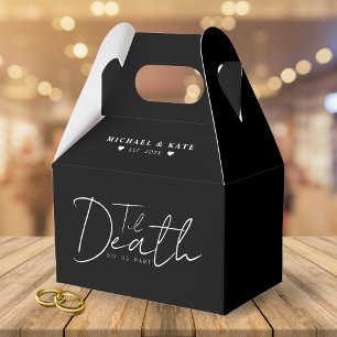 Til Death Do Us Part Black Wedding Favour Box