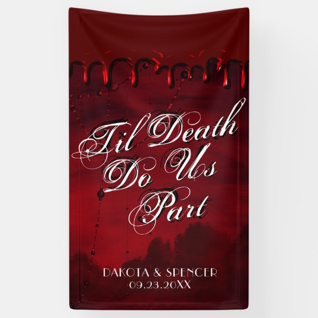 Til Death Do Us Part | Blood Red Murder Mystery Banner (Vertical)