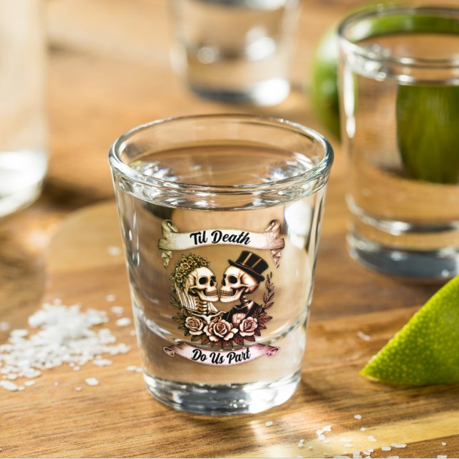 Til Death Do Us Part: Bride & Groom Skeleton Shot Glass (Creator Uploaded)