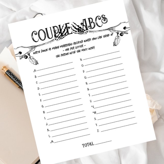 Til Death Do Us Part | Couple ABCs Game | B+W (Creator Uploaded)