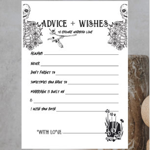 Til Death Do Us Part Couple Advice Card B+W