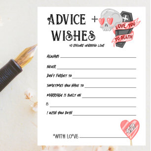 Til Death Do Us Part Couple Advice Card Colour
