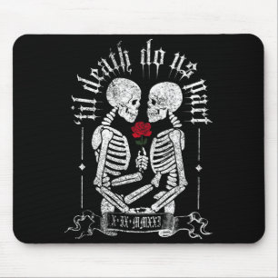Til Death Do Us Part Couple Skeleton Halloween Men Mouse Mat