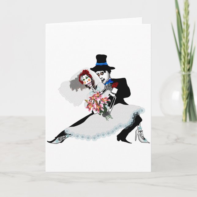 'Til Death Do Us Part - Day of the Dead wedding Card (Front)