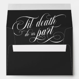 Til Death Do Us Part Elegant Goth Wedding Envelope
