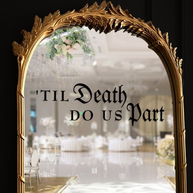 Til Death Do Us Part Gothic Black Wedding Window Cling (Til Death Do Us Part Gothic Black Wedding Window Cling)