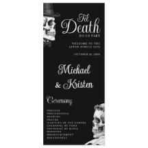 Til Death Do Us Part Gothic Skulls Black Wedding