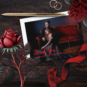 Til Death Do Us Part Gothic Thank You Postcard