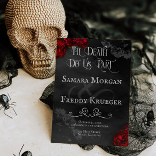 Til Death Do Us Part Gothic Wedding Invite Rose