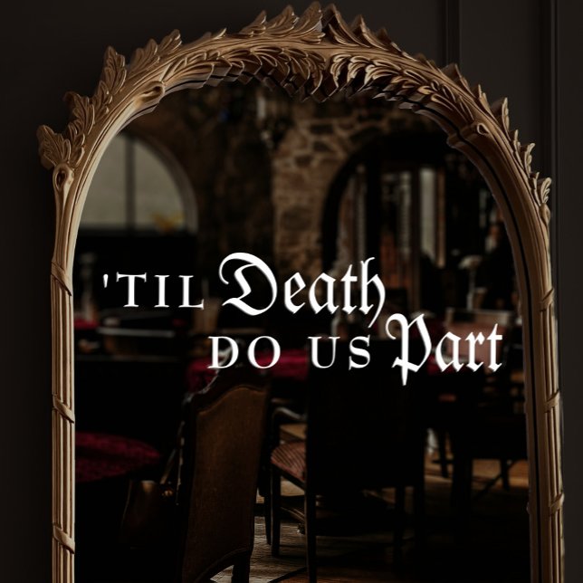 Til Death Do Us Part Gothic White Wedding Window Cling (Til Death Do Us Part Gothic White Wedding Window Cling)