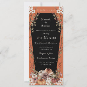 'Til Death Do Us Part Halloween Wedding Coffin Inv Invitation