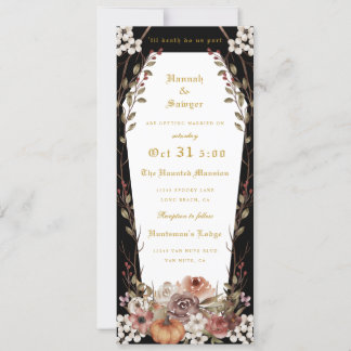 'Til Death Do Us Part Halloween Wedding Coffin Invitation