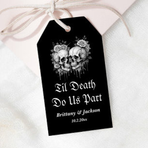 Til Death Do Us Part Halloween Wedding Favor Gift Tags