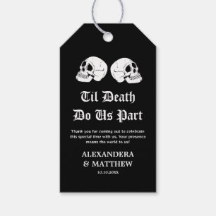 Til Death Do Us Part Halloween Wedding Gift Tags
