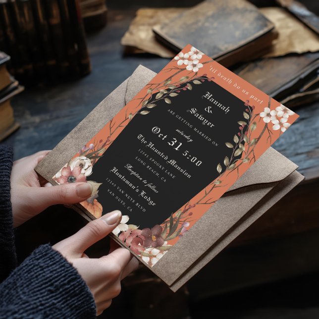 'Til Death Do Us Part Halloween Wedding Invitation (Creator Uploaded)