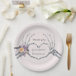 'Til Death Do Us Part   Halloween Wedding  Paper Plate