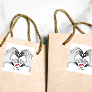 Til Death Do Us Part Party Favour Sticker Colo