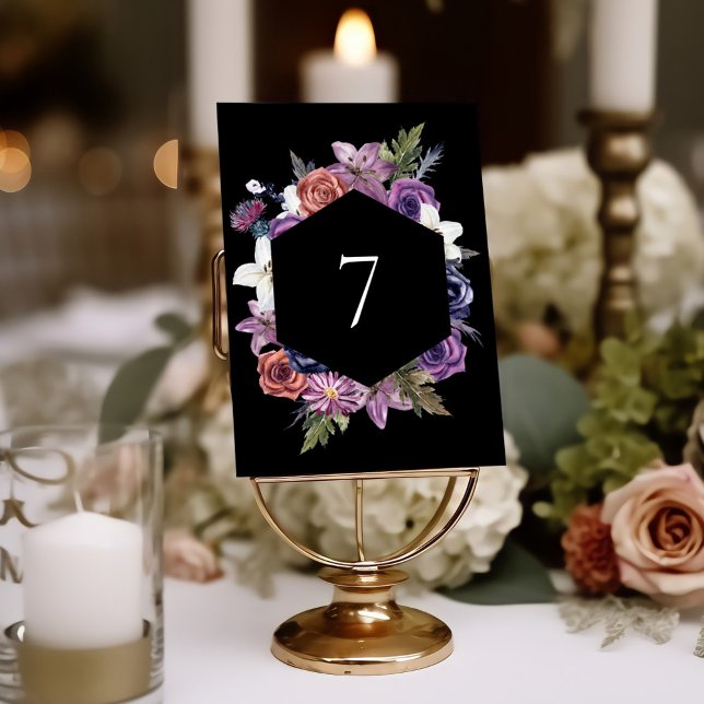 'Til Death Do Us Part Purple & Black Table Number (Creator Uploaded)