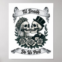 Til Death Do Us Part Skeleton Bride And Groom Marr