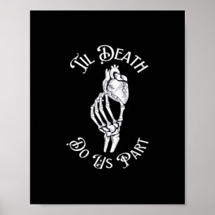 Til Death Do Us Part Skeleton Hand Holding Anatomi Poster