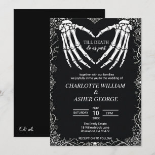 Til Death Do Us Part Skeleton Wedding Invitation