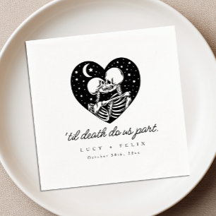 Til Death Do Us Part Skeleton Wedding Napkins